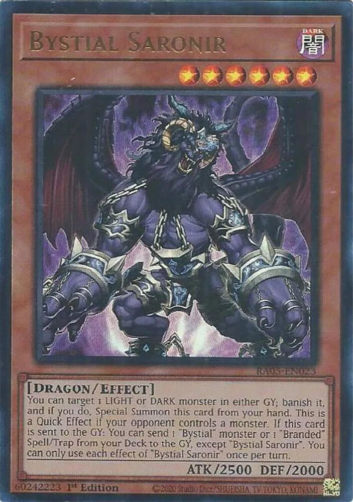 Bystial Saronir (Ultra Rare) RA05-EN023 (Rarity Collection 5)