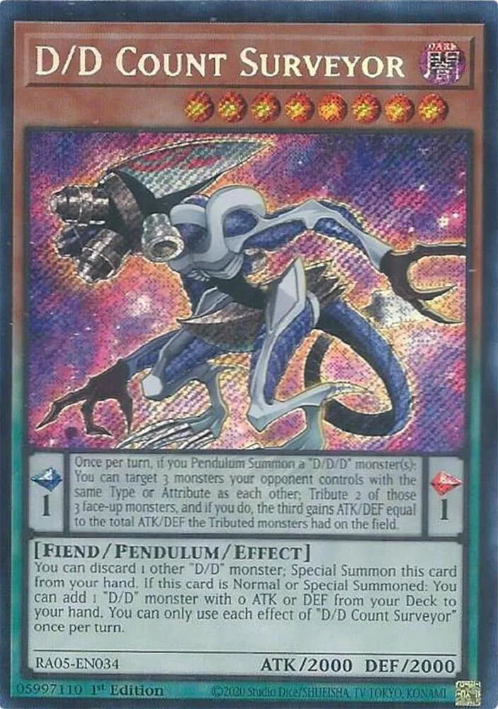D/D Count Surveyor (Secret Rare) RA05-EN034 (Rarity Collection 5)
