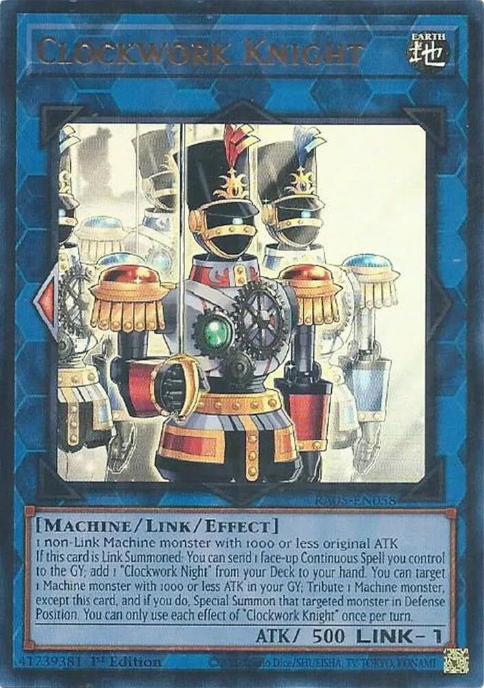 Clockwork Knight (Ultra Rare) RA05-EN058 (Rarity Collection 5)