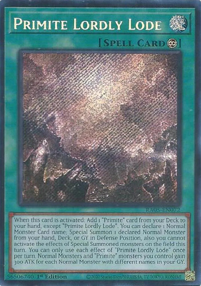 Primite Lordly Lode (Secret Rare) RA05-EN072 (Rarity Collection 5)