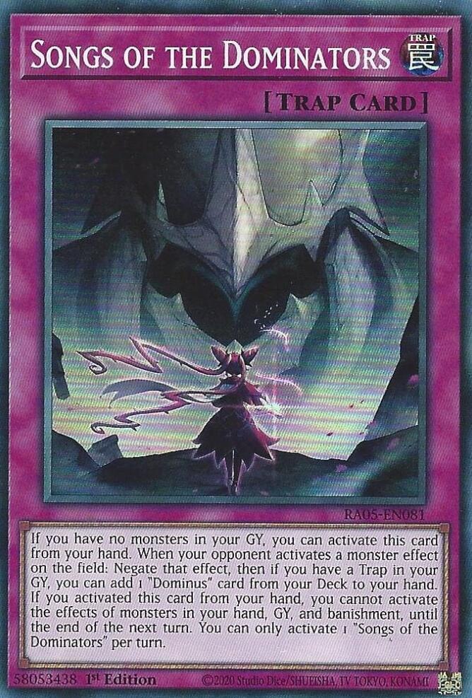 Songs of the Dominators RA05-EN081 (Rarity Collection 5)