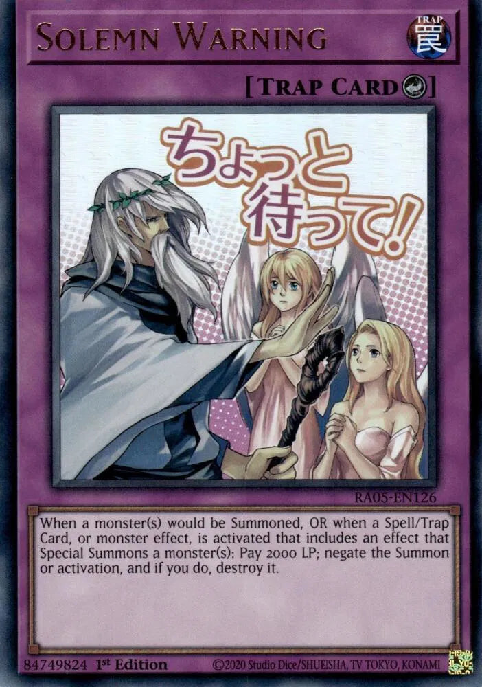 Solemn Warning RA05-EN126 (Rarity Collection 5)