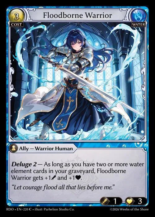 Floodborne Warrior (Curio Foil) 220 (Radiant Origins)