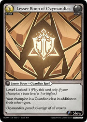Lesser Boon of Ozymandias 033 (Radiant Origins: Pantheon)