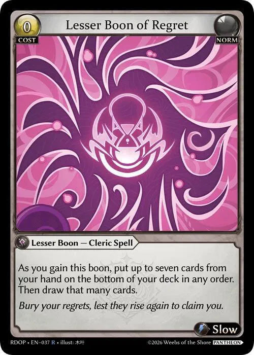 Lesser Boon of Regret 037 (Radiant Origins: Pantheon)