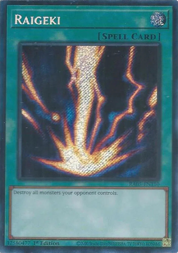 Raigeki (Secret Rare) RA05-EN110 (Rarity Collection 5)