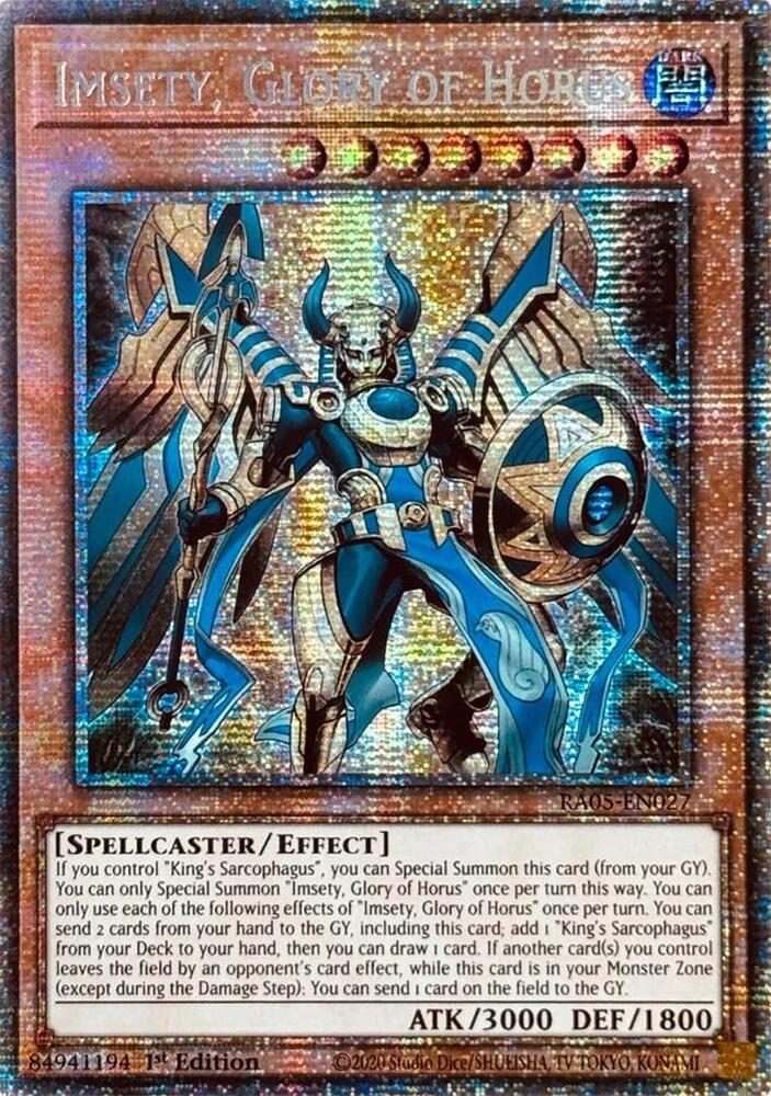 Imsety, Glory of Horus (Starlight Rare) RA05-EN027 (Rarity Collection 5)