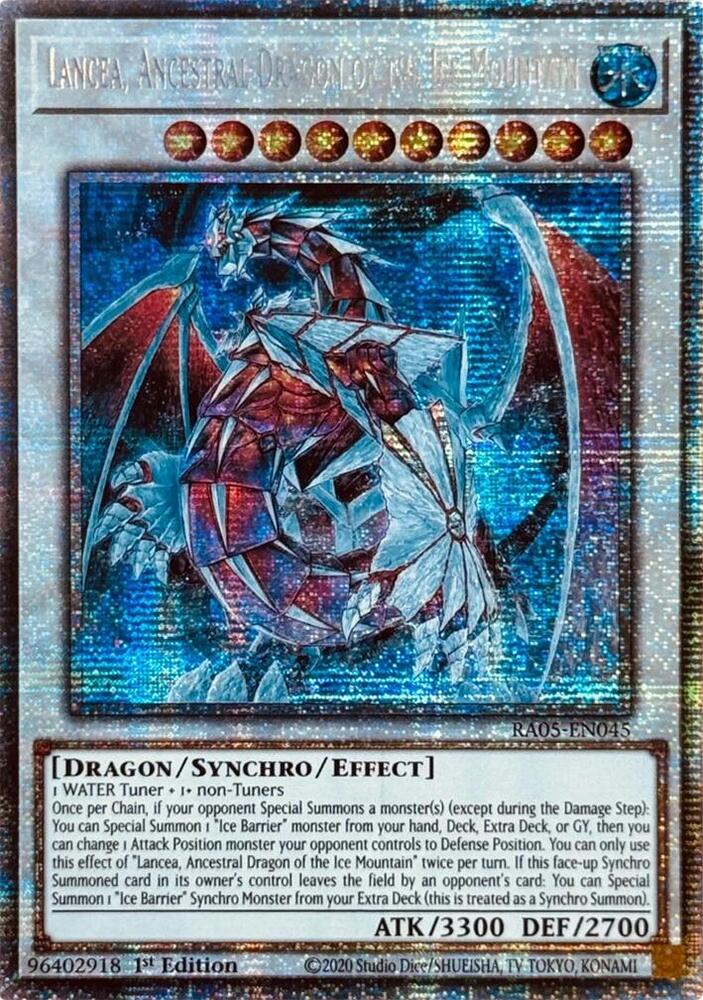 Lancea, Ancestral Dragon of the Ice Mountain (Starlight Rare) RA05-EN045 (Rarity Collection 5)