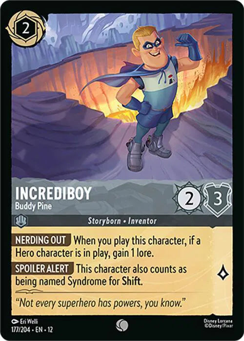 Incrediboy - Buddy Pine 177/204 · Normal (Wilds Unknown)