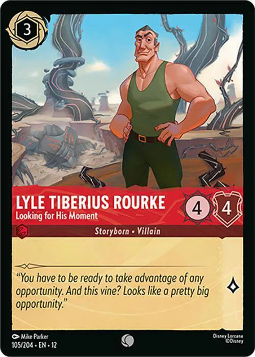 Lyle Tiberius Rourke - Looking for His Moment 105/204 · Normal (Wilds Unknown)