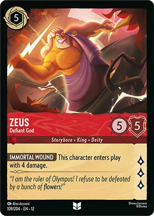 Zeus - Defiant God 109/204 · Normal (Wilds Unknown)