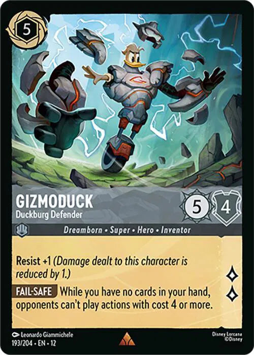 Gizmoduck - Duckburg Defender 193/204 · Normal (Wilds Unknown)