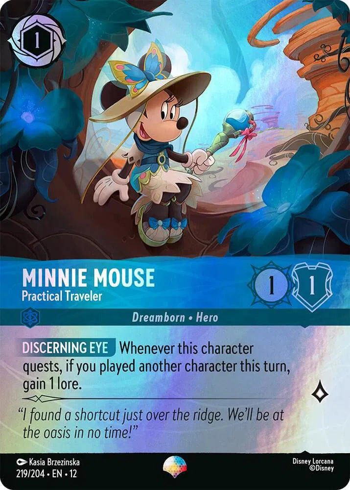 Minnie Mouse - Practical Traveler (Epic) 219/204 · Holofoil (Wilds Unknown)