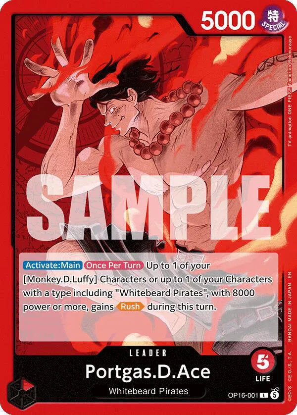 Portgas.D.Ace OP16-001 · Normal (The Time of Battle)