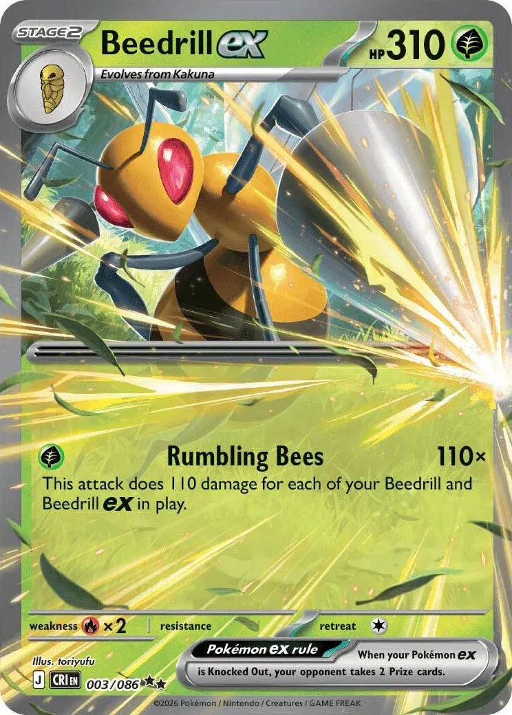 Beedrill ex - 003/086 - Chaos Rising (CRI) ME04