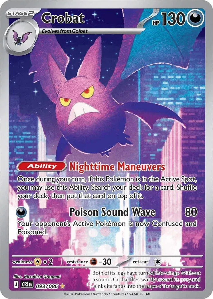 Crobat Chaos Rising Illustration Rare 093/086