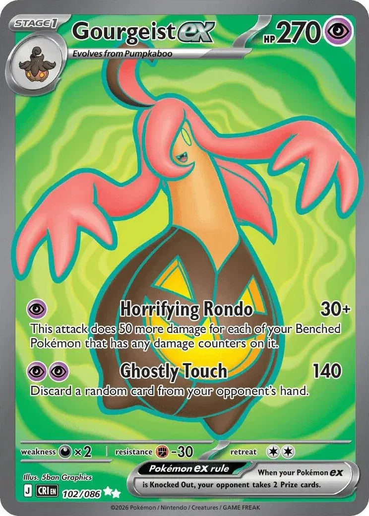 Gourgeist ex Chaos Rising Ultra Rare • 102/086 Holofoil