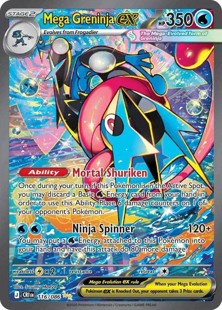 Mega Greninja ex 116/086 (Chaos Rising)