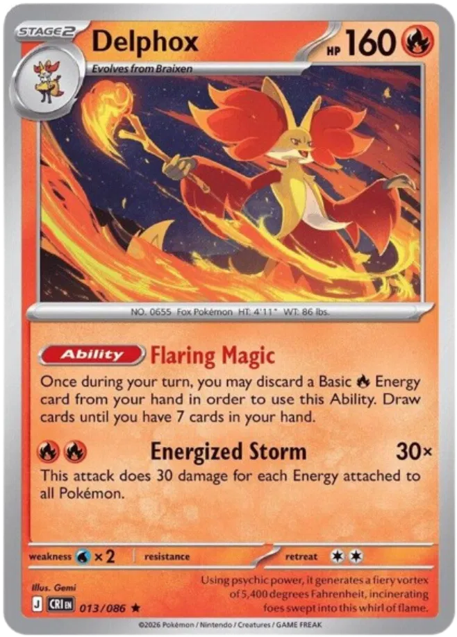 Delphox - 013/086 (Non-Holo) (Deck Exclusives)