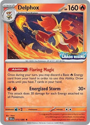 Delphox - 013/086 (Chaos Rising Stamped) Cosmos Holo Promo