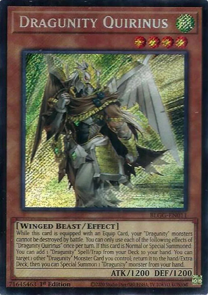 Dragunity Quirinus BLGG-EN011 · 1st Edition (Battles of Legend: Glorious Gallery)