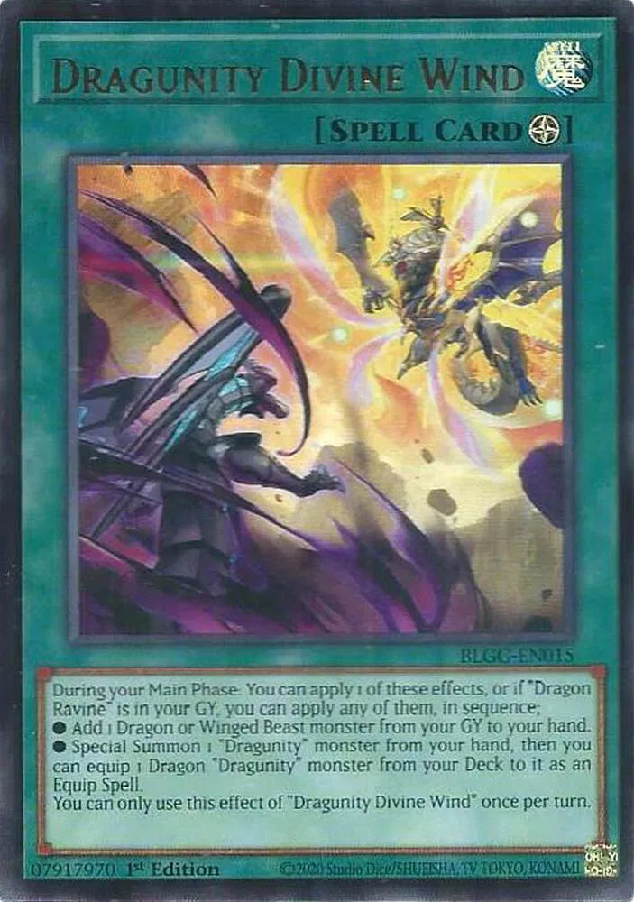 Dragunity Divine Wind BLGG-EN015 · 1st Edition (Battles of Legend: Glorious Gallery)