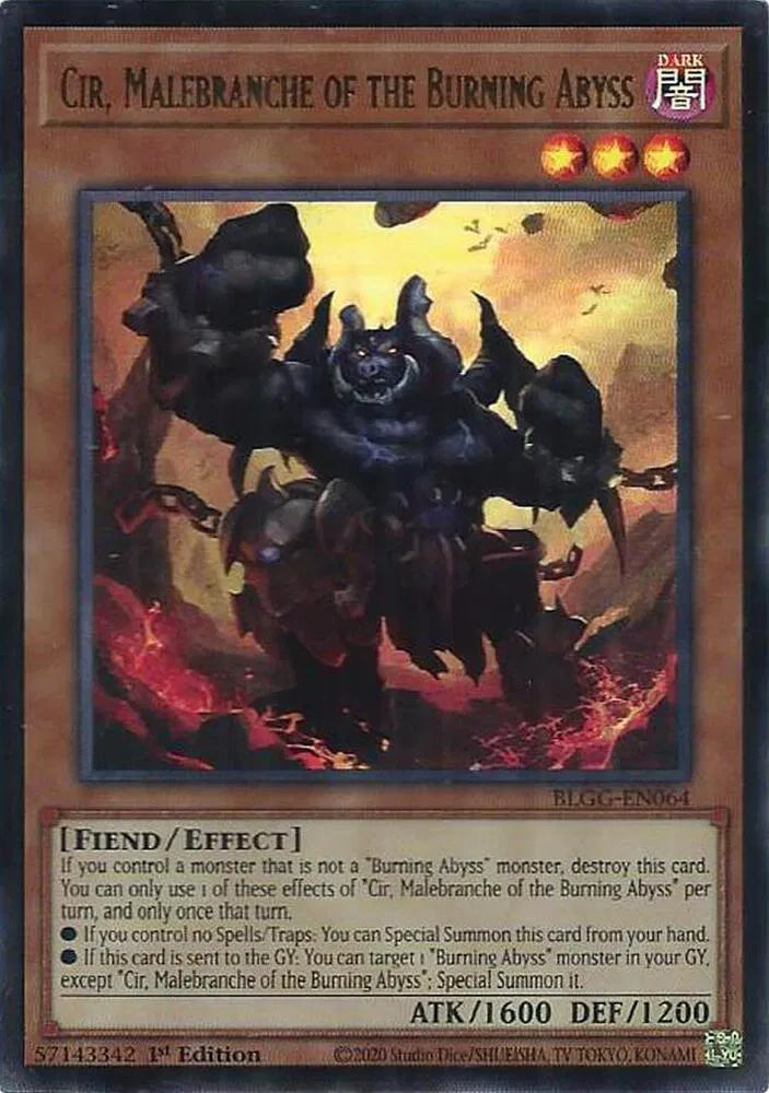 Cir, Malebranche of the Burning Abyss BLGG-EN064 · 1st Edition (Battles of Legend: Glorious Gallery)