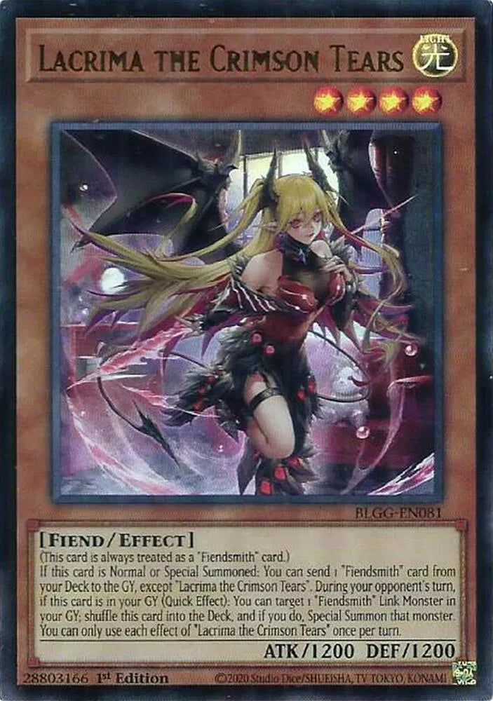 Lacrima the Crimson Tears BLGG-EN081 · 1st Edition (Battles of Legend: Glorious Gallery)