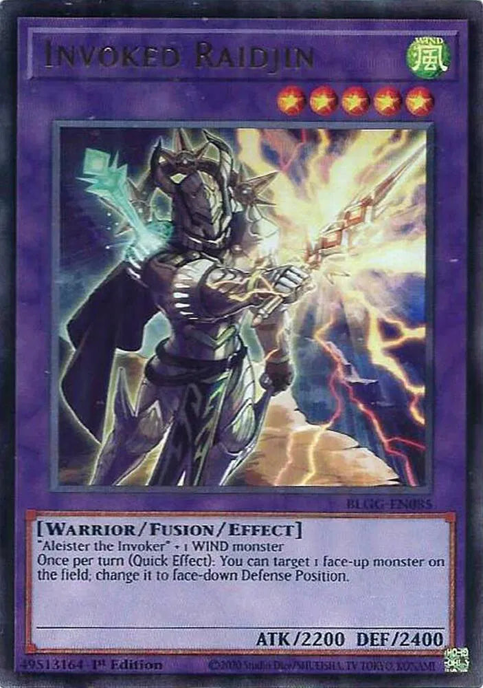 Invoked Raidjin BLGG-EN085 · 1st Edition (Battles of Legend: Glorious Gallery)
