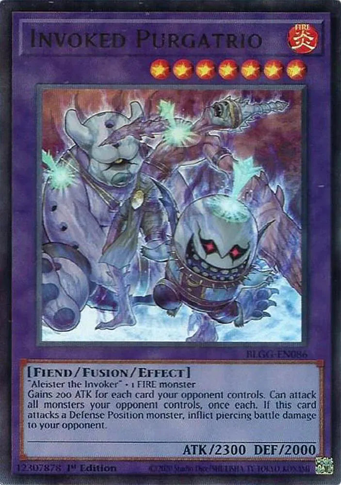 Invoked Purgatrio BLGG-EN086 · 1st Edition (Battles of Legend: Glorious Gallery)