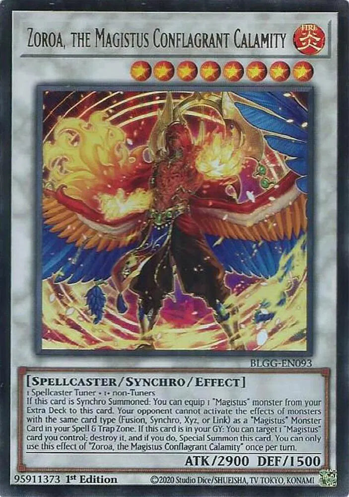 Zoroa, the Magistus Conflagrant Calamity BLGG-EN093 · 1st Edition (Battles of Legend: Glorious Gallery)