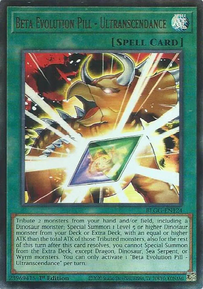 Beta Evolution Pill - Ultranscendance BLGG-EN124 · 1st Edition (Battles of Legend: Glorious Gallery)