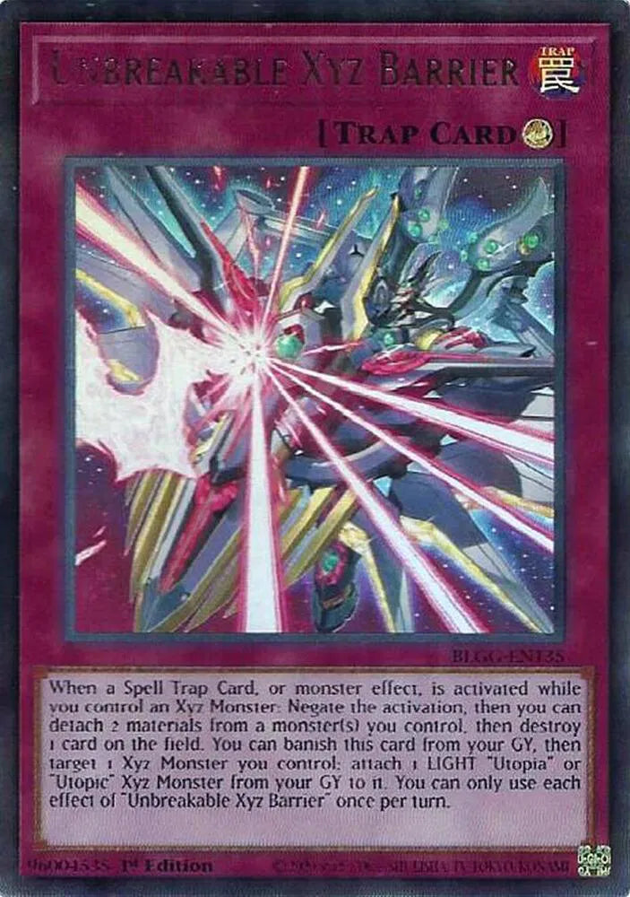 Unbreakable Xyz Barrier BLGG-EN135 · 1st Edition (Battles of Legend: Glorious Gallery)