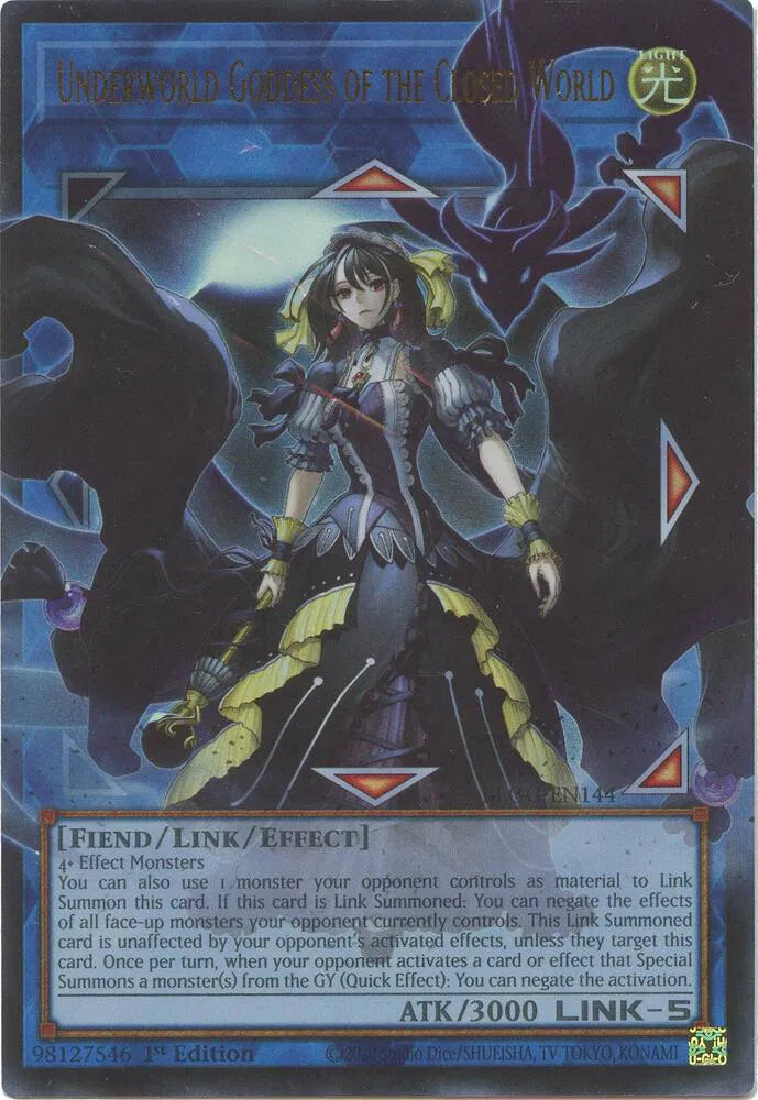 Underworld Goddess of the Closed World BLGG-EN144 · 1st Edition (Battles of Legend: Glorious Gallery)