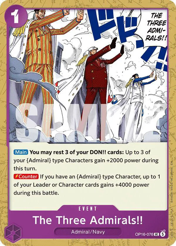 The Three Admirals!! OP16-076 (The Time of Battle)