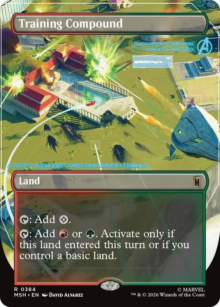 Training Compound (Borderless) 384 · Foil (Marvel Super Heroes)