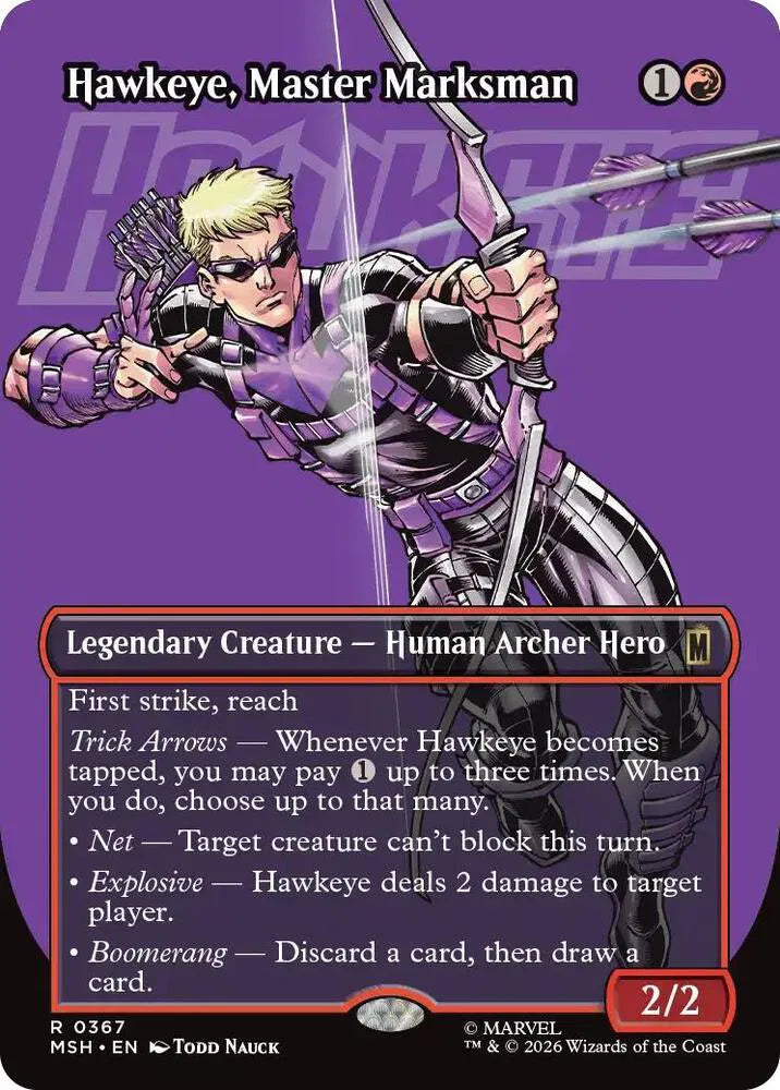 Hawkeye, Master Marksman (Borderless) 367 · Normal (Marvel Super Heroes)