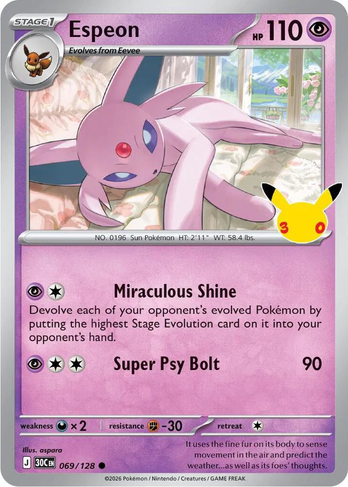 Espeon 069/128 (30th Celebration)
