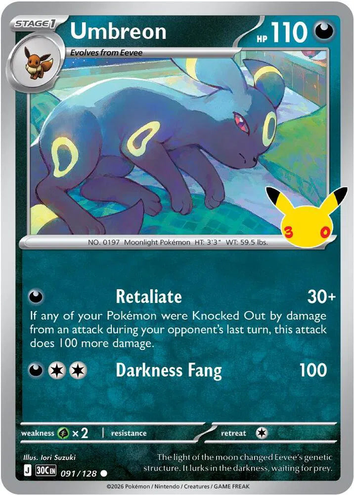 Umbreon 091/128 (30th Celebration)