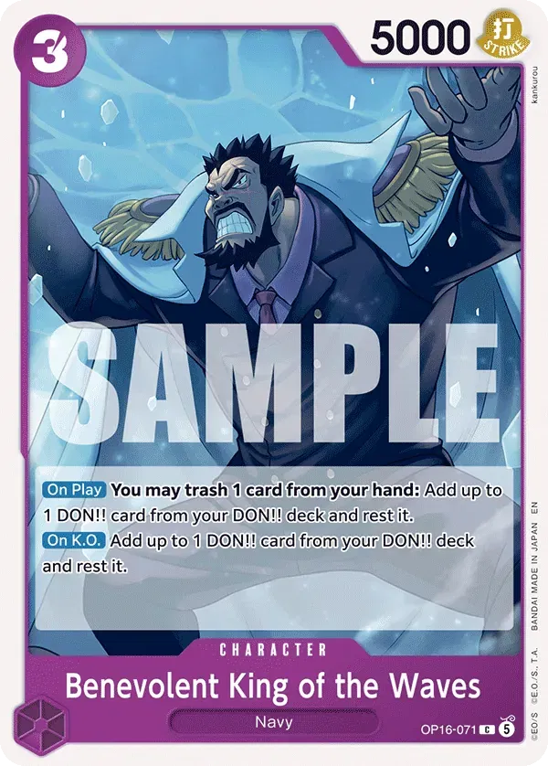 Benevolent King of the Waves OP16-071 (The Time of Battle Release Event Cards)