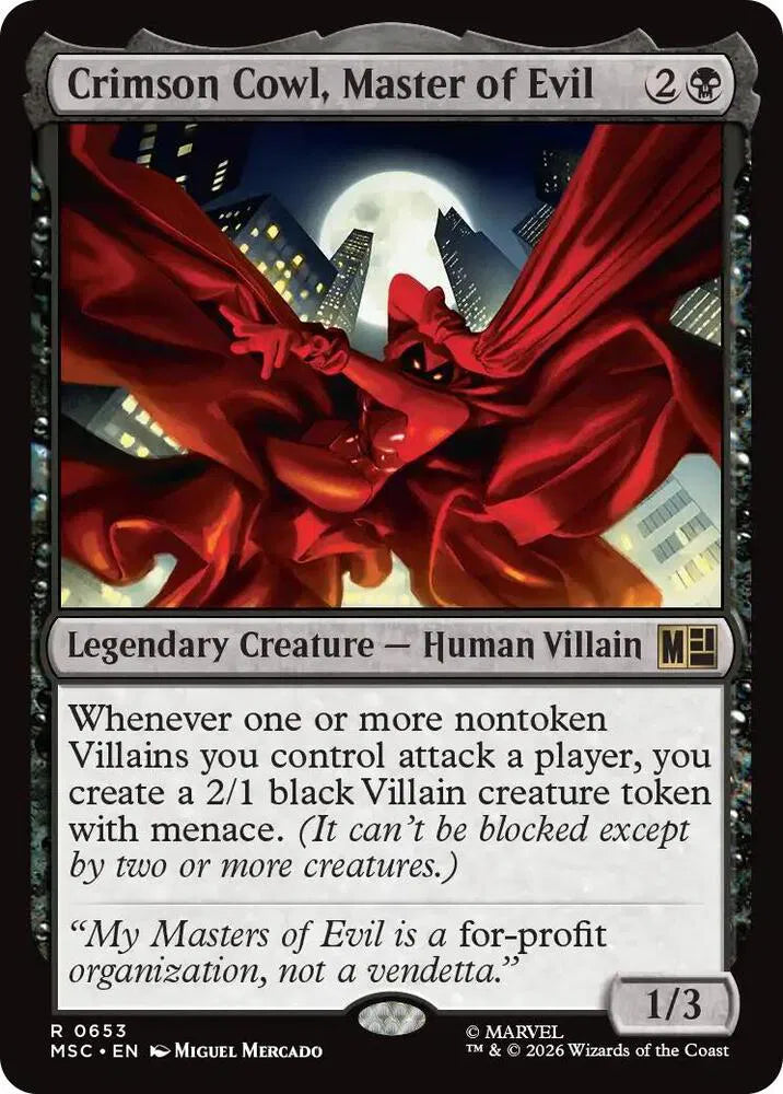 Crimson Cowl, Master of Evil 653 · Foil (Commander: Marvel Super Heroes)