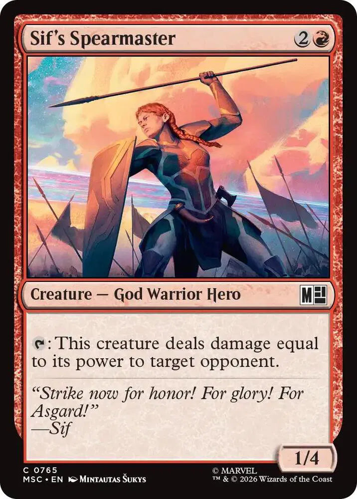 Sif's Spearmaster 765 · Foil (Commander: Marvel Super Heroes)