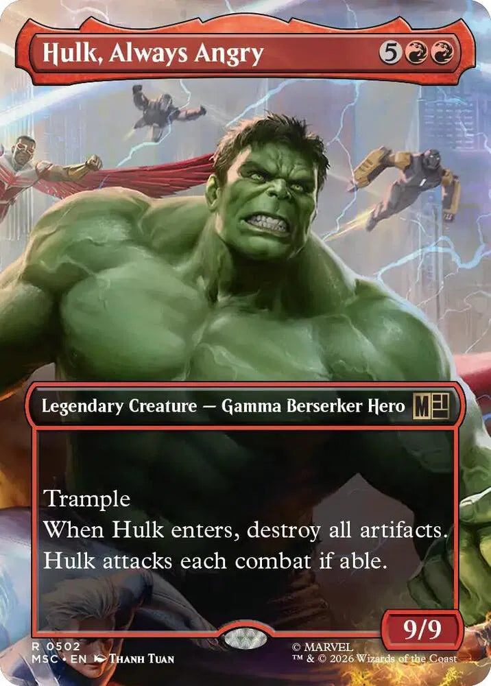Hulk, Always Angry (Borderless) 502 · Normal (Commander: Marvel Super Heroes)