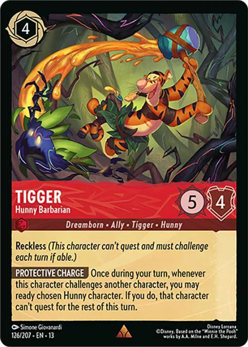 Tigger - Hunny Barbarian 126/207 · Normal (Attack of the Vine!)