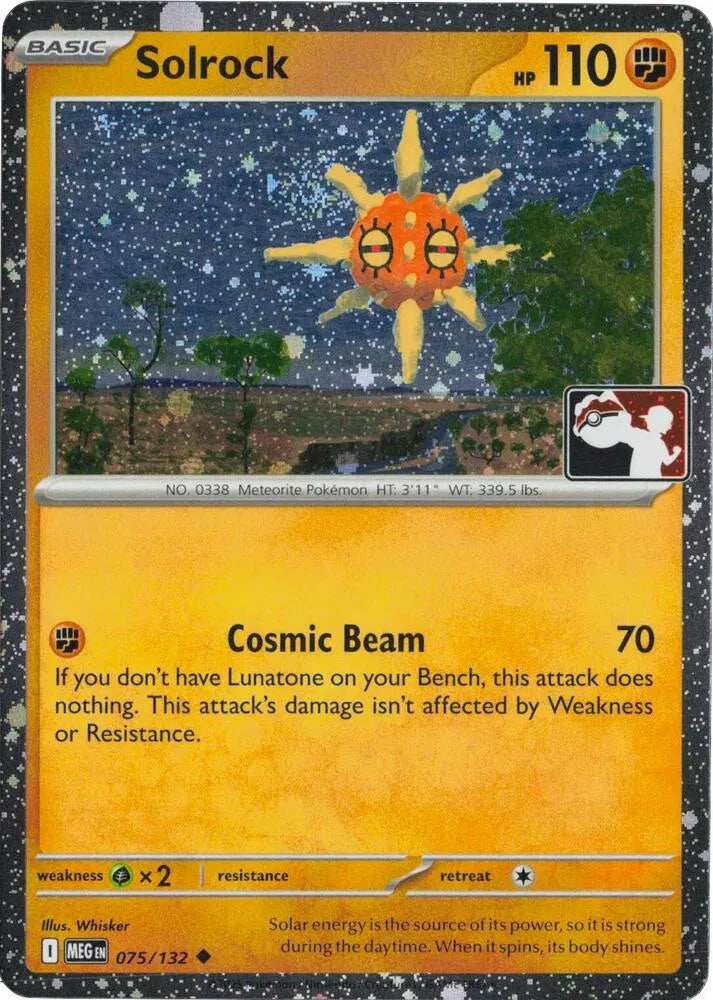 Solrock - 075/132 (Cosmos Holo) Prize Pack Series One Uncommon 075/132