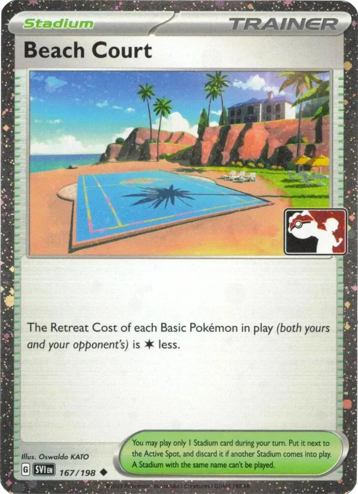 Beach Court - 167/198 (Cosmos Holo) (Prize Pack Series One)