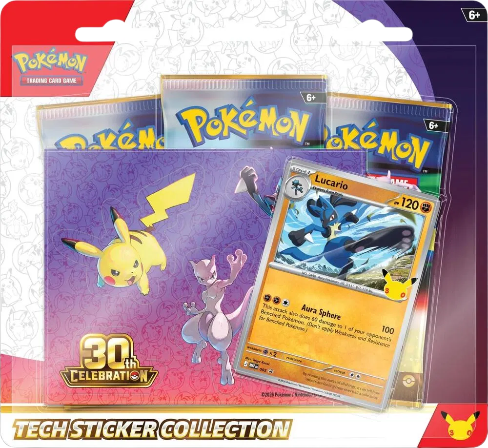 [Pre-Order] 30th Celebration Tech Sticker Collection [Lucario] · Collection Box