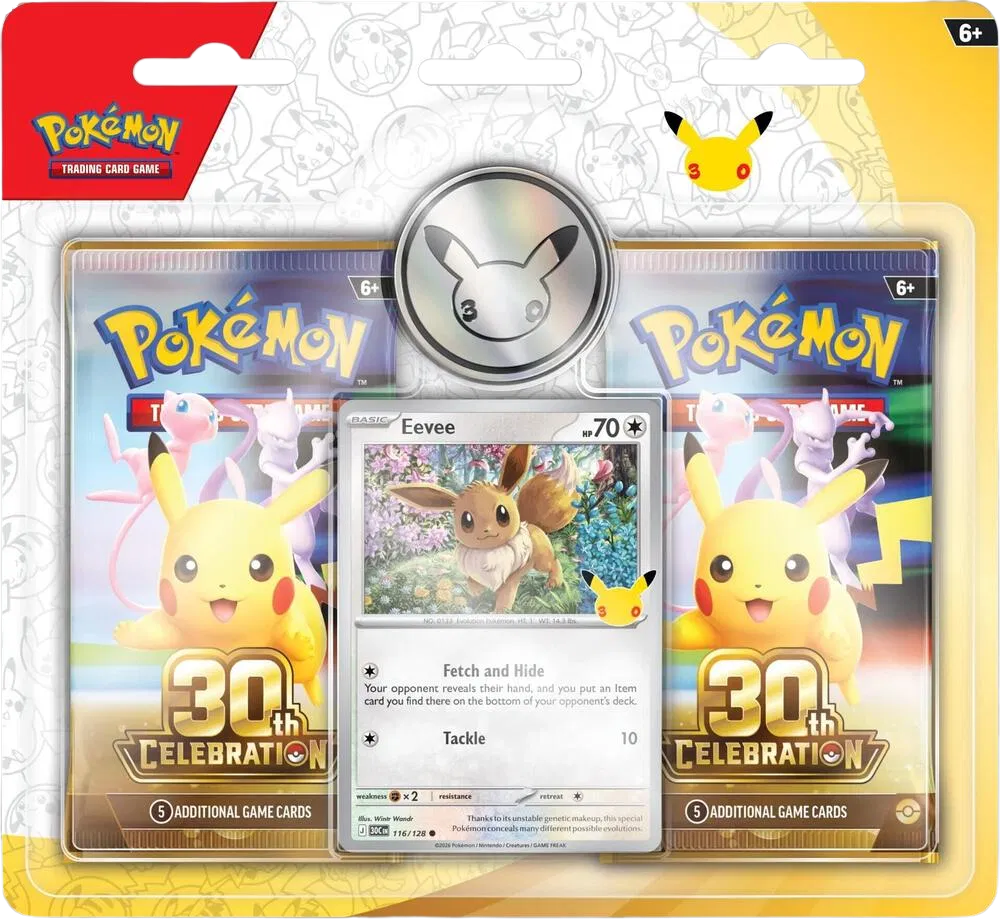 (PRE ORDER) 30th Celebration 2-Pack Blister · Blister Pack Eevee