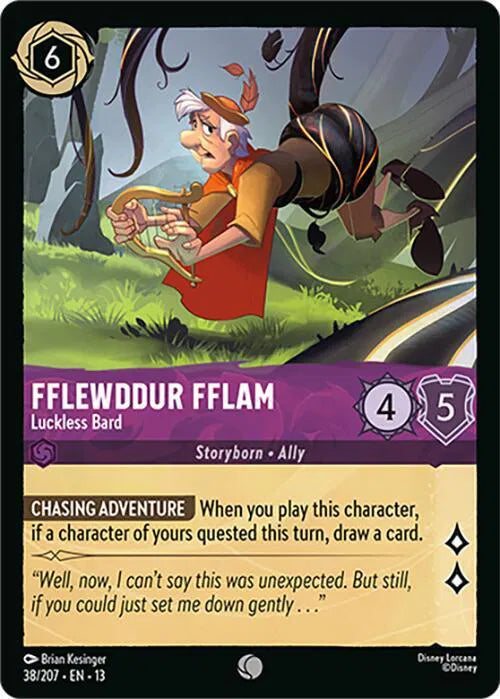Fflewddur Fflam - Luckless Bard 38/207 · Normal (Attack of the Vine!)