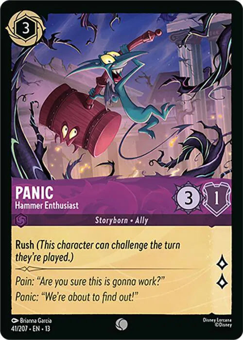 Panic - Hammer Enthusiast 41/207 · Normal (Attack of the Vine!)